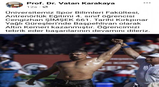 KAEÜde Kırkpınar gururu