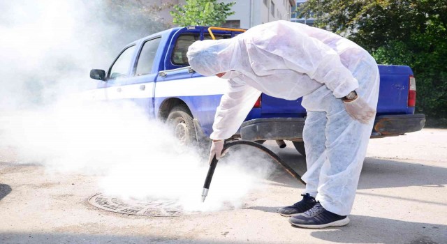 Kahramankazanda haşere ve kötü kokuyla mücadele sürüyor