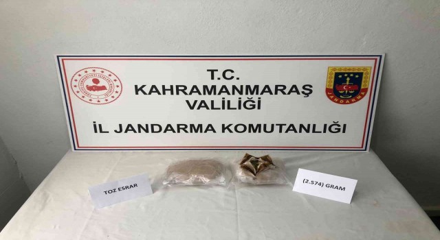 Kahramanmaraşta uyuşturucu operasyonu: 1 gözaltı