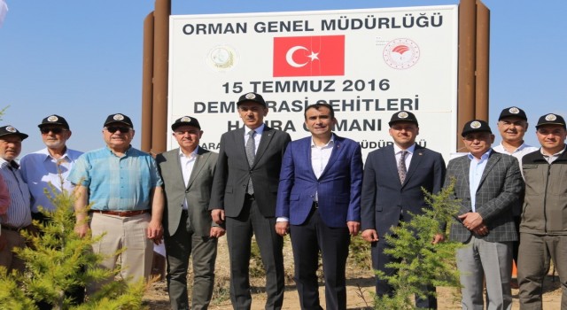 Karamanda 15 Temmuz Demokrasi Şehitleri Hatıra Ormanına 251 fidan dikildi
