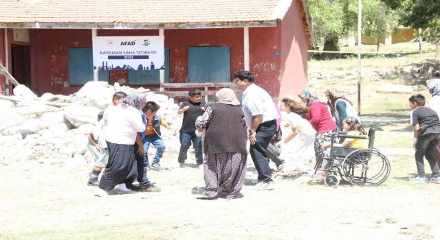 Karamanda düzenlenen yerel saha tatbikatı gerçeğini aratmadı