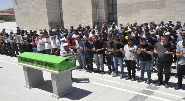 Karamanda forkliftin devrilmesi sonucu hayatını kaybeden operatör toprağa verildi