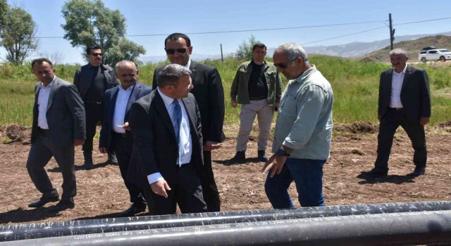 Kaymakam Çimşit doğalgaz çalışmalarını inceledi