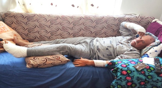 Kıbrıs gazisi komşusu tarafından darp edildi