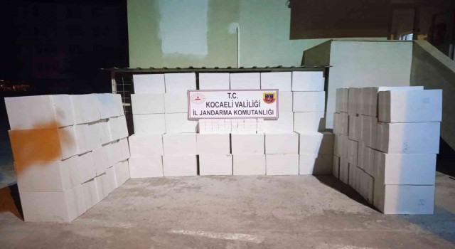 Kocaelide 1 milyon 150 bin adet boş makaron ele geçirildi
