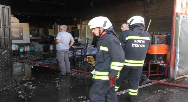 Konyada silah fabrikasında yangın