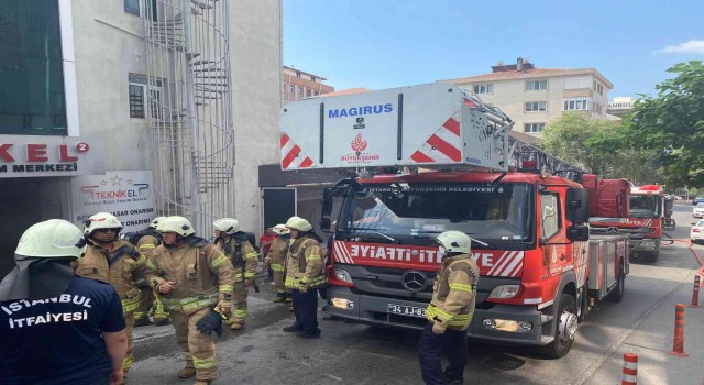 Maltepede araç onarım merkezinde korkutan yangın