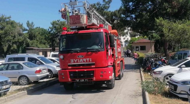 Manavgatda otel çamaşırhanesinde yangın