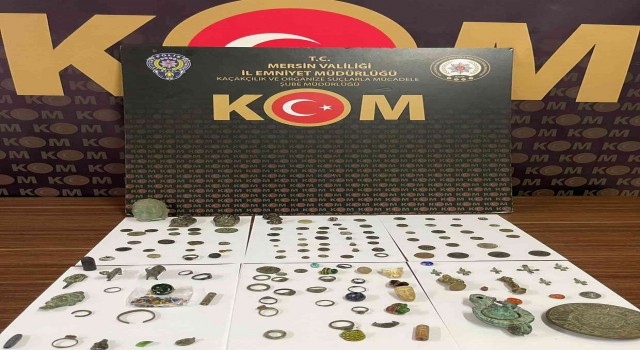 Mersinde 253 adet tarihi eser ele geçirildi