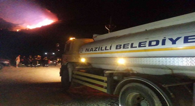 Nazilli Belediyesinden Sökedeki yangının söndürme çalışmalarına destek