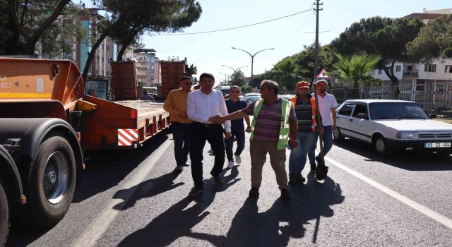 Nazillide bozulan yollar yapıldı