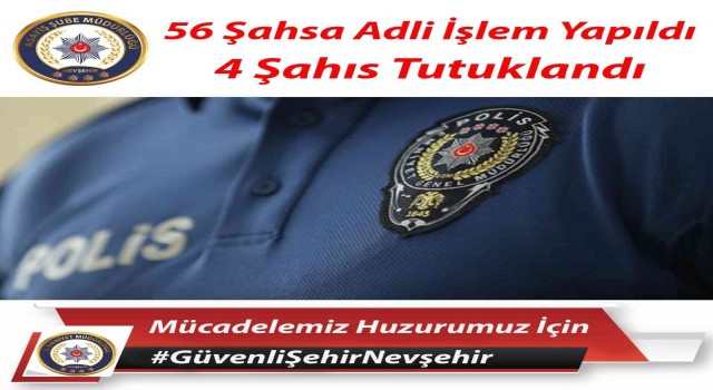 Nevşehirde bayram tatilinde 4 kişi tutuklandı