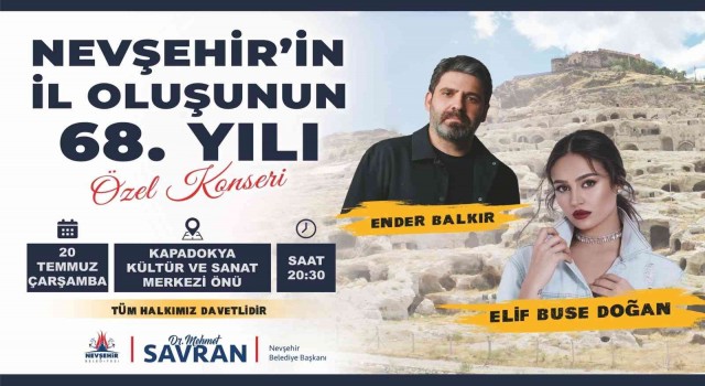 Nevşehirin il oluşunun 68. yıl dönümü kutlanacak
