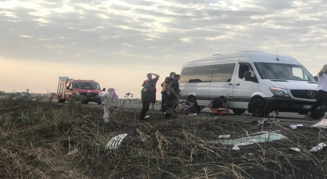 Nusaybinde Irak plakalı cip kaza yaptı, 2si ağır 4 kişi yaralandı