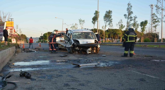 Orduda hafif ticari araç takla attı: 1 ölü, 1 yaralı