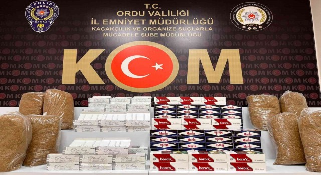 Orduda kaçak tütün operasyonu