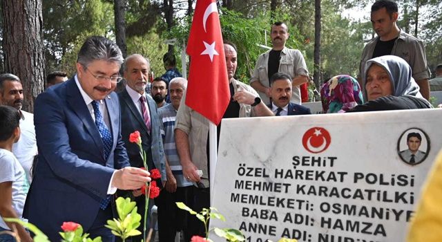 Osmaniye'de Bayram arifesinde şehitlik ziyaret edildi