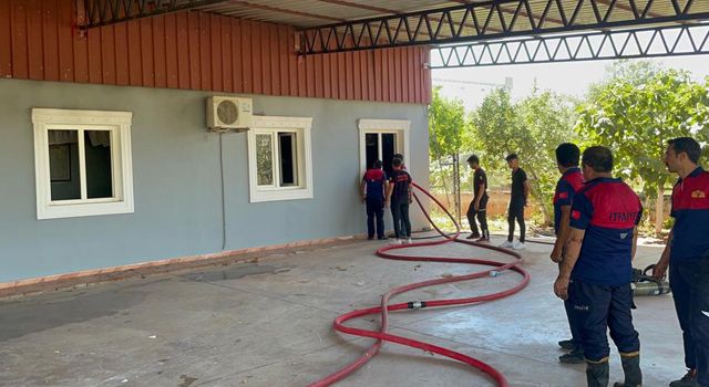 Osmaniye'de Tabanca Atış Poligonunda çıkan yangın söndürüldü