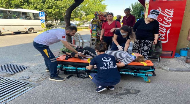 Otomobilin çarptığı kadın yaralandı
