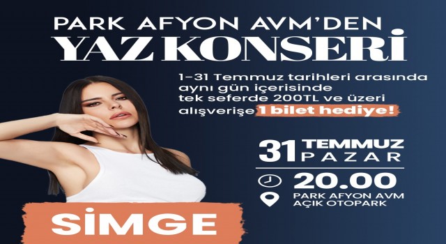 Park Afyonda Simge Sağın ile yaz konseri