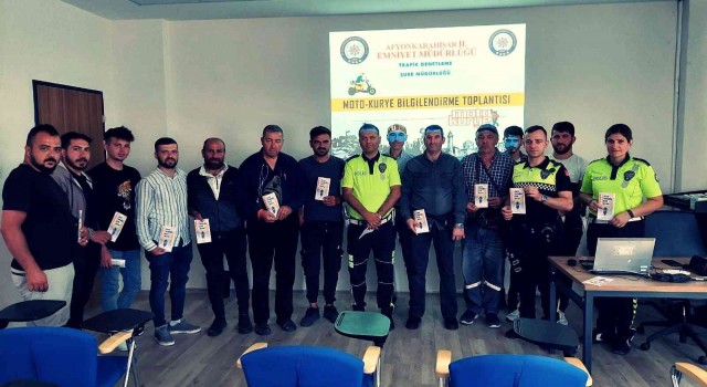 Polisten motokuryelere güvenli sürüş eğitimi