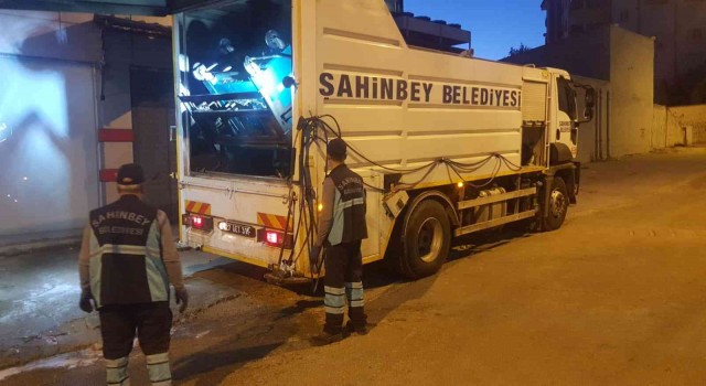 Şahinbeyde temizlik ekipleri bayram boyunca görev başındaydı