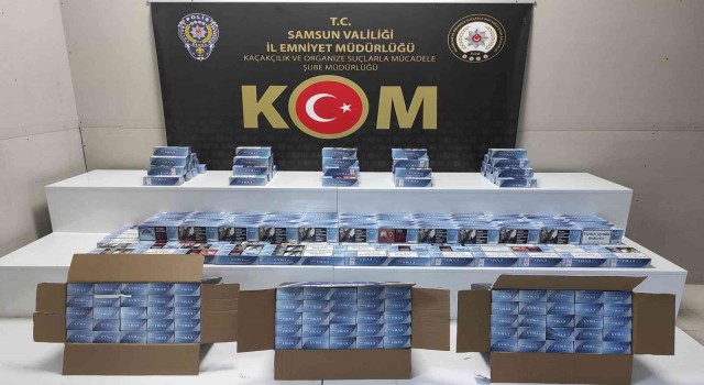 Samsunda 70 bin dal geçersiz bandrollü boş makaron ele geçirildi