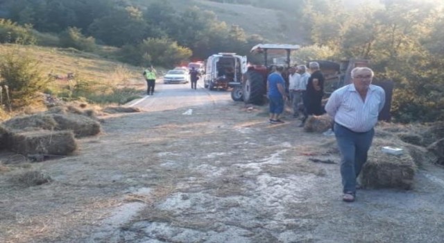 Samsunda traktör devrildi: 1 ölü, 1 yaralı