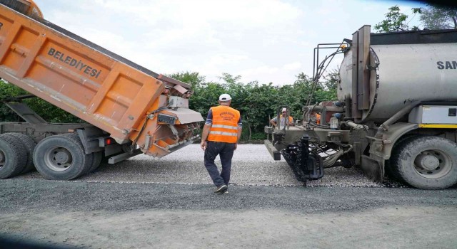 Samsunda yol çalışmaları sürüyor