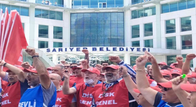 Sarıyer Belediyesi işçileri grevlerinin 16ncı gününde