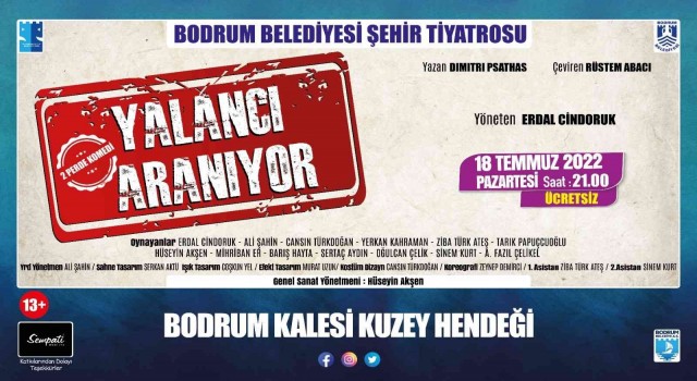 Şehir Tiyatrosu yeni oyunuyla Bodrum Kalesinde