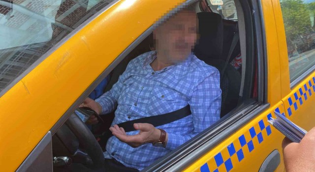 Şişlide taksicinin emniyet kemeri kurnazlığı polise takıldı: “Sürekli böyle kullanıyorum”