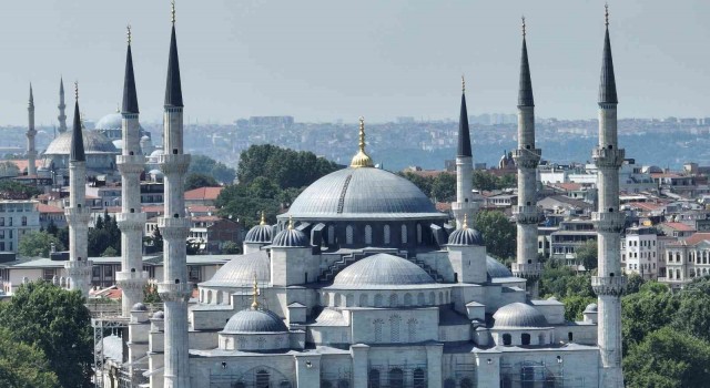Sultanahmet Camiinin 4 minaresinin restorasyonu tamamlandı