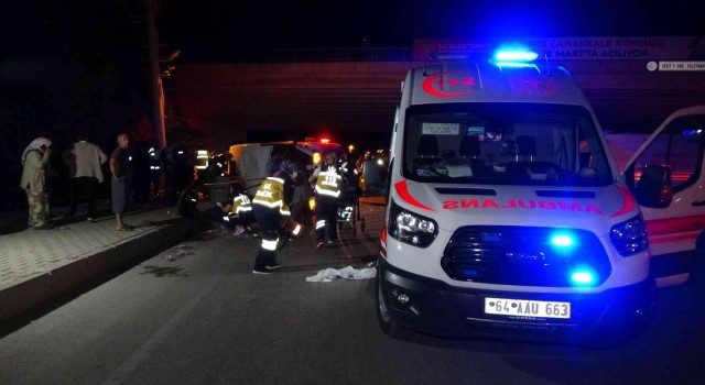 Tarım işçilerini taşıyan minibüs devrildi; 1 ölü, 3ü ağır 14 yaralı
