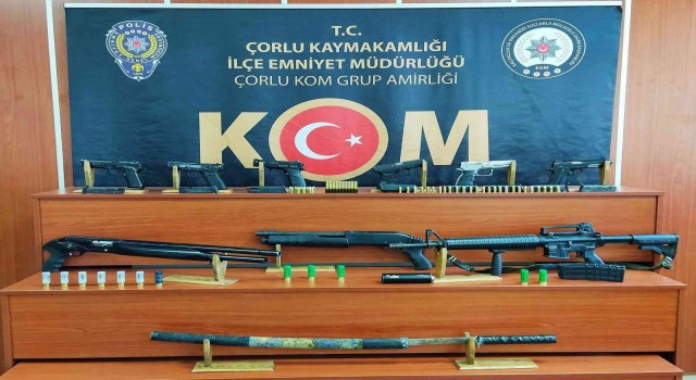 Tekirdağda 14 adrese silah operasyonu: 5 gözaltı