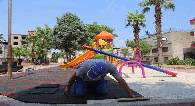 Toroslarda park ve yeşil alanlara yaz bakımı
