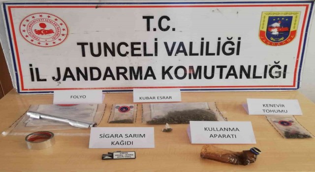 Tuncelide uyuşturucu operasyonu