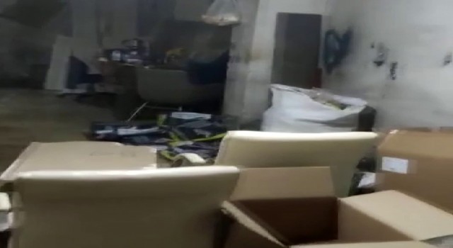 Ümraniyede kaçak sigara dolumu yapılan adrese baskın yapıldı
