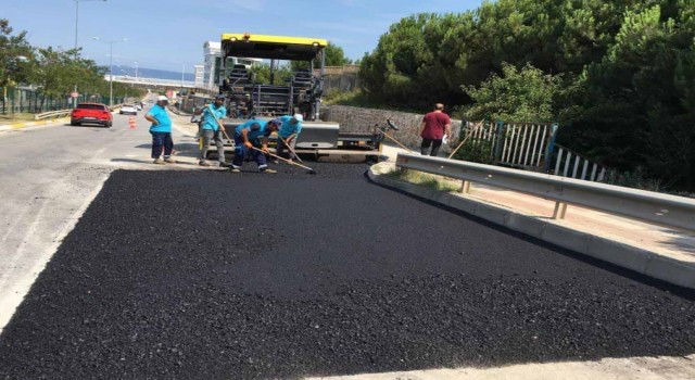 Umuttepe yolundaki bozulmaya hızlı müdahale