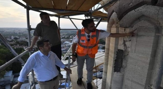 Vali Kırbıyık, Selimiye Camiinde restorasyon çalışmalarını inceledi