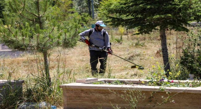 Vanda Kurban Bayramı öncesi mezarlıklarda temizlik çalışması