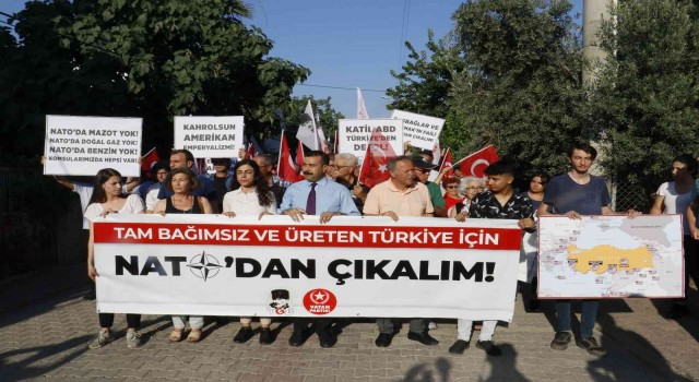 Vatan Partisi ve TGB, İncirlik Üssü önünde Türkiye NATOdan çıksın diye eylem yaptı