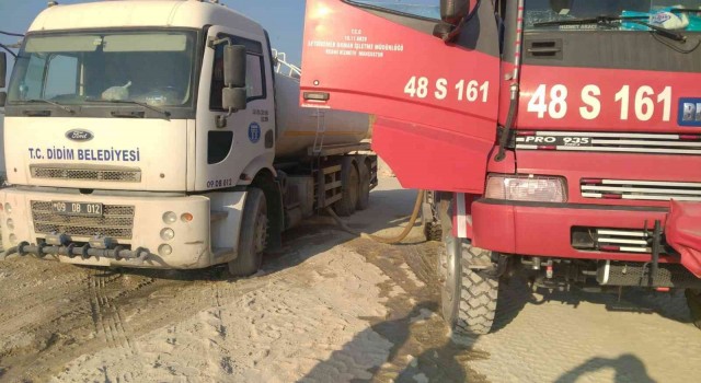Yangın söndürme çalışmalarına Didim Belediyesinden tam destek
