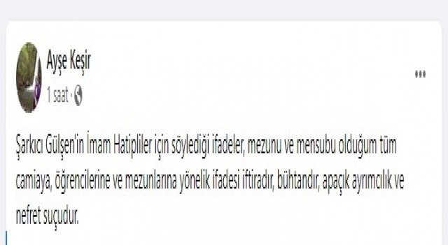 AK Parti Kadın Kolları Genel Başkanı Keşirden Gülşene tepki