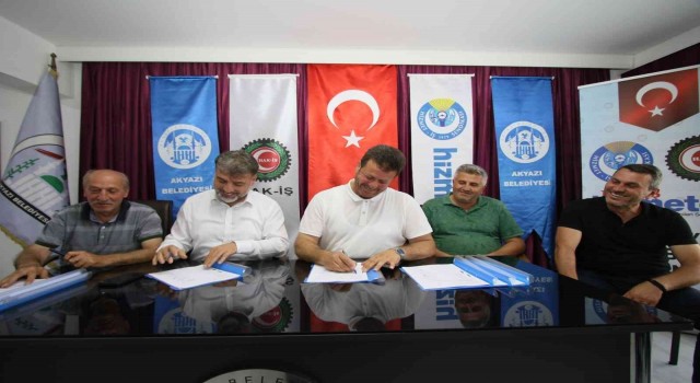 Akyazı Belediyesinde sözleşme sevinci
