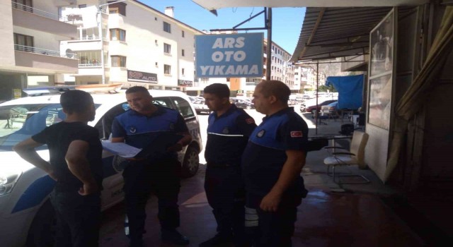 Amasya zabıtasından ruhsat denetimi