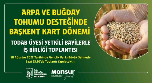Ankarada üreticilere tohum desteği