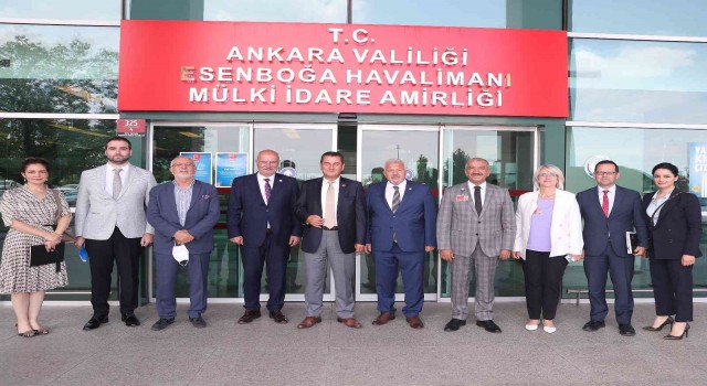 ATO Başkanı Baran, Esenboğa Havalimanı Başmüdürü Demiri ziyaret etti