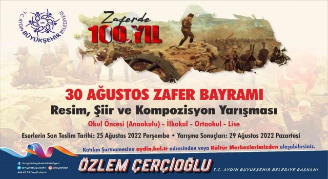 Aydın Büyükşehir Belediyesi 30 Ağustos Zafer Bayramı temalı yarışma düzenliyor