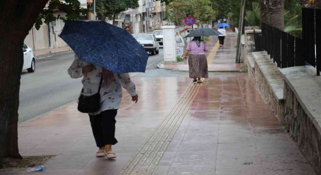 Aydında beklenen yağış başladı
